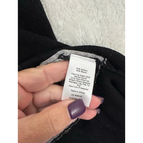 NWT Talbots Black Butterfly Dragonfly Knit Top 1XP 1X P Ruffle - Picture 7 of 7